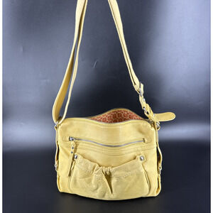 Fossil Ashley LR Top Zip Banana Yellow banana Crossbody Bag Genuine Leather
